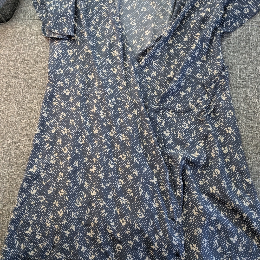 LC Lauren Conrad Navy Floral Dress